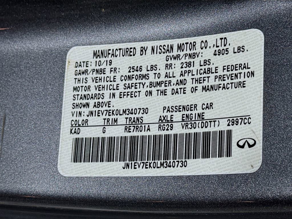 Certified 2020 INFINITI Q60 3.0t Luxe w/ Edition 30 Package RWD image 42