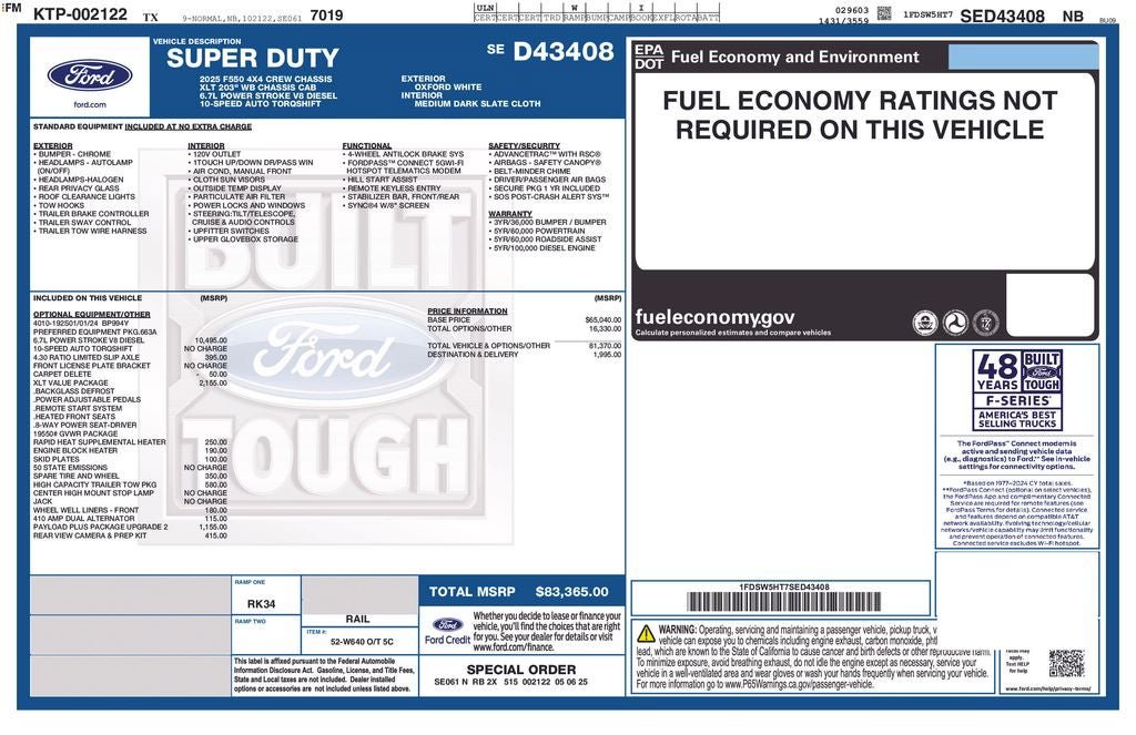 Used 2025 Ford F550 4x4 Crew Cab w/ XLT Value Package image 29