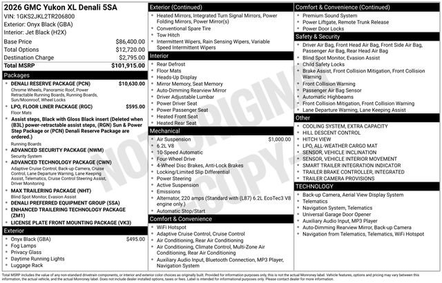 Used 2026 GMC Yukon XL Denali w/ Denali Reserve Package AWD/4WD image 5