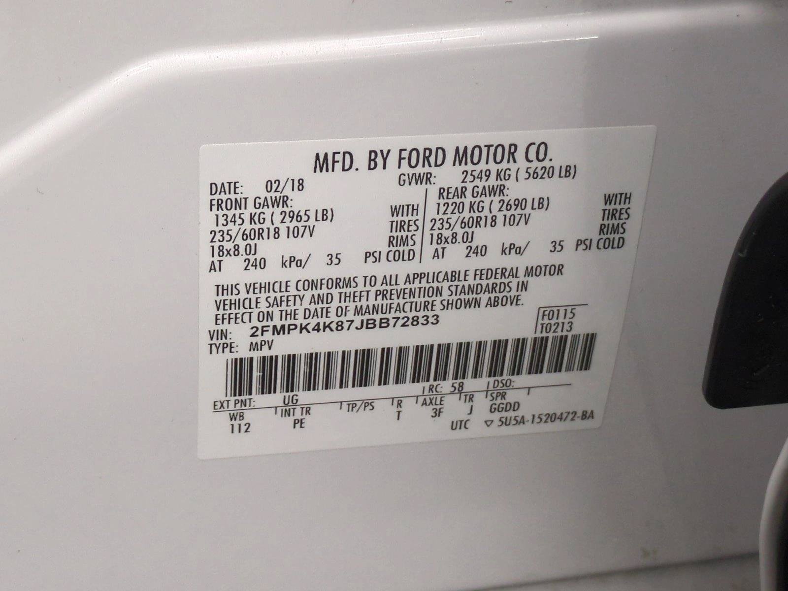 Used 2018 Ford Edge Titanium w/ Equipment Group 302A AWD/4WD image 29