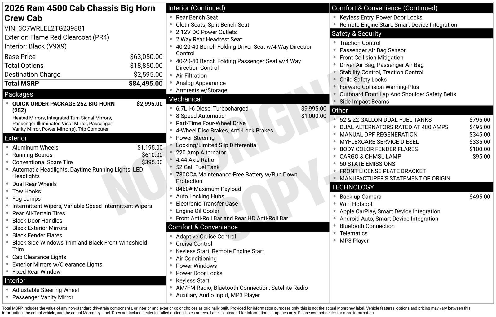 New 2026 RAM 4500 4x4 Crew Cab DRW image 5