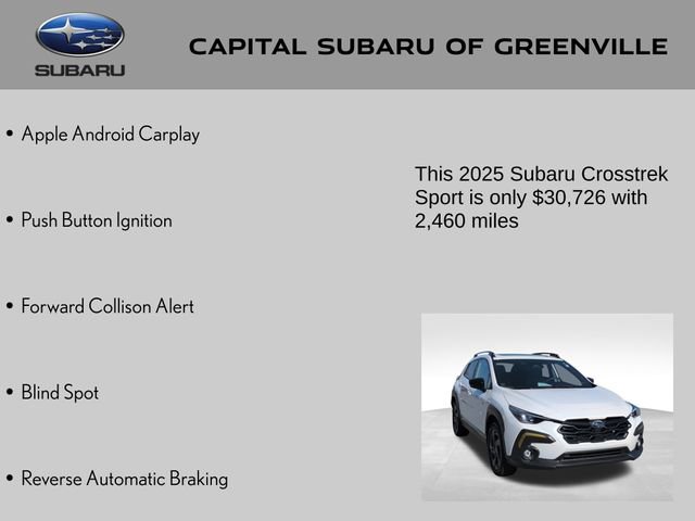 Certified 2025 Subaru Crosstrek 2.5i Sport w/ Crosstrek Mirror Package AWD/4WD image 9