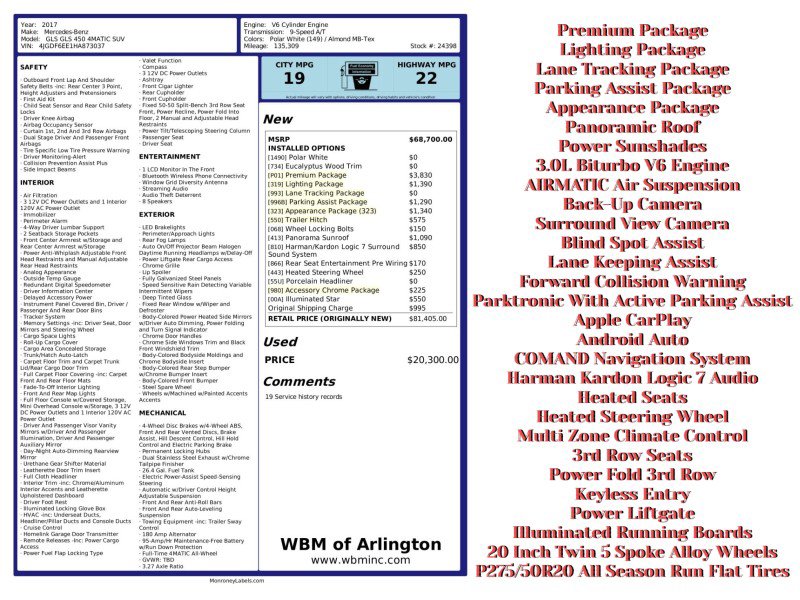 Used 2017 Mercedes-Benz GLS 450 4MATIC image 2