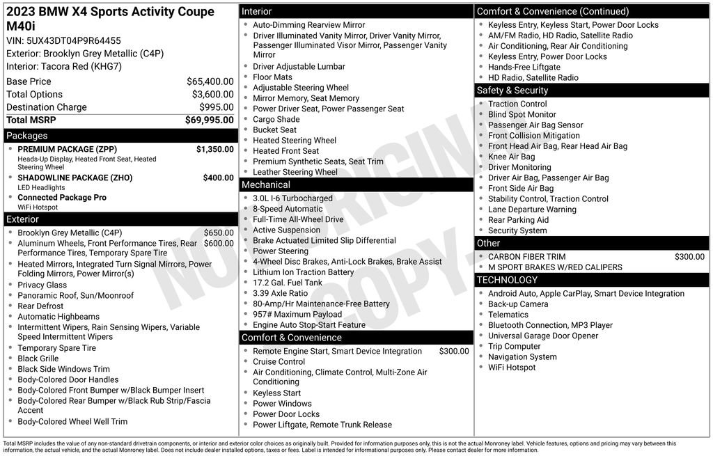 Used 2023 BMW X4 M40i w/ Premium Package image 44