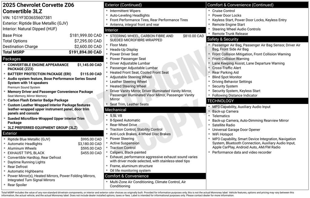 Used 2025 Chevrolet Corvette Z06 RWD image 45
