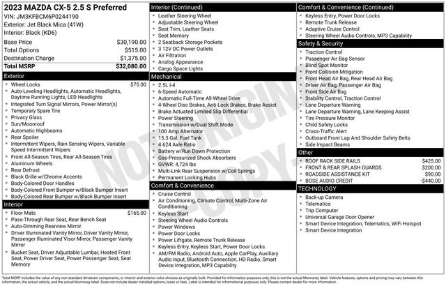 Used 2023 MAZDA CX-5 AWD 2.5 S w/ Preferred Package image 23