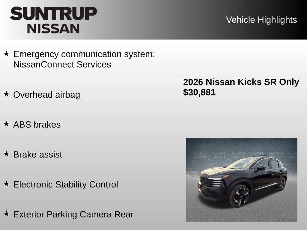 Used 2026 Nissan Kicks SR w/ SR Premium Package FWD image 31