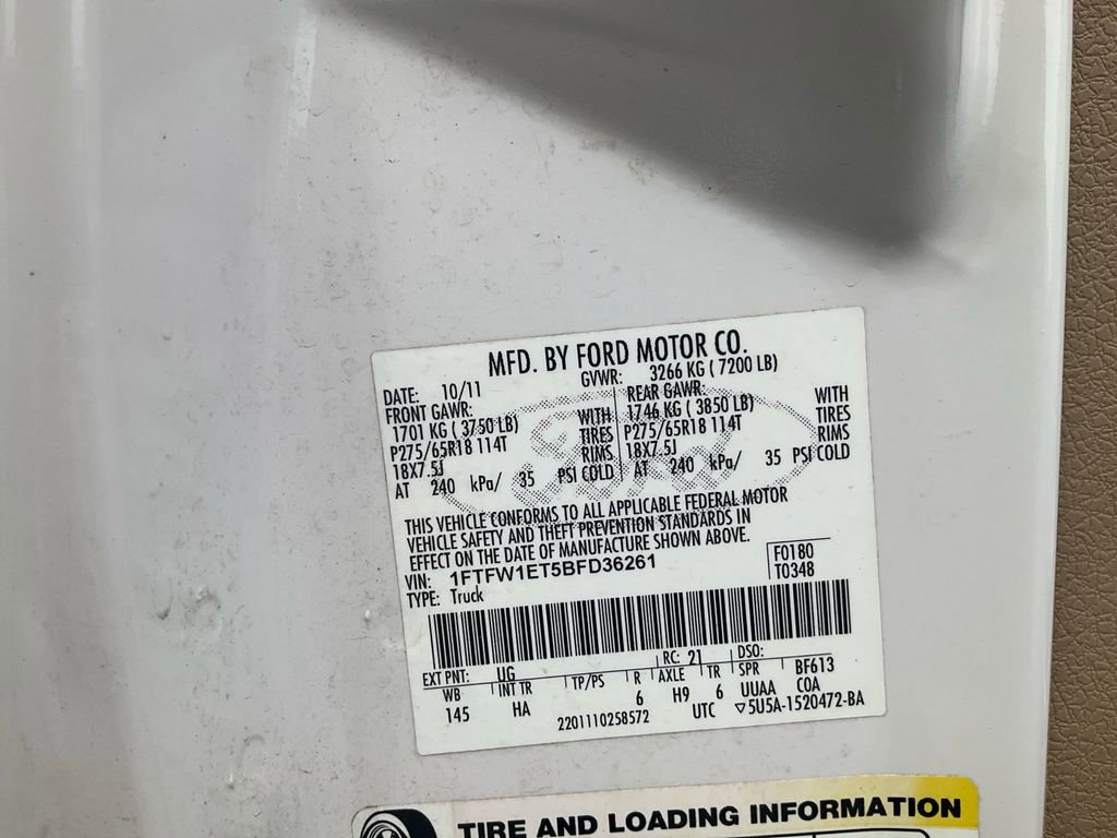 Used 2011 Ford F150 Lariat w/ Lariat Plus Pkg image 18