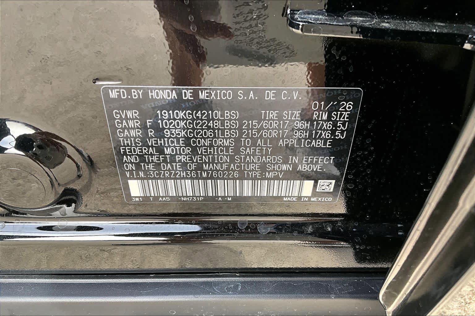 New 2026 Honda HR-V LX image 21