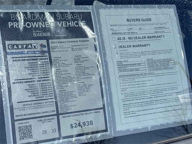 Used 2023 Subaru Crosstrek 2.0i Premium image 29