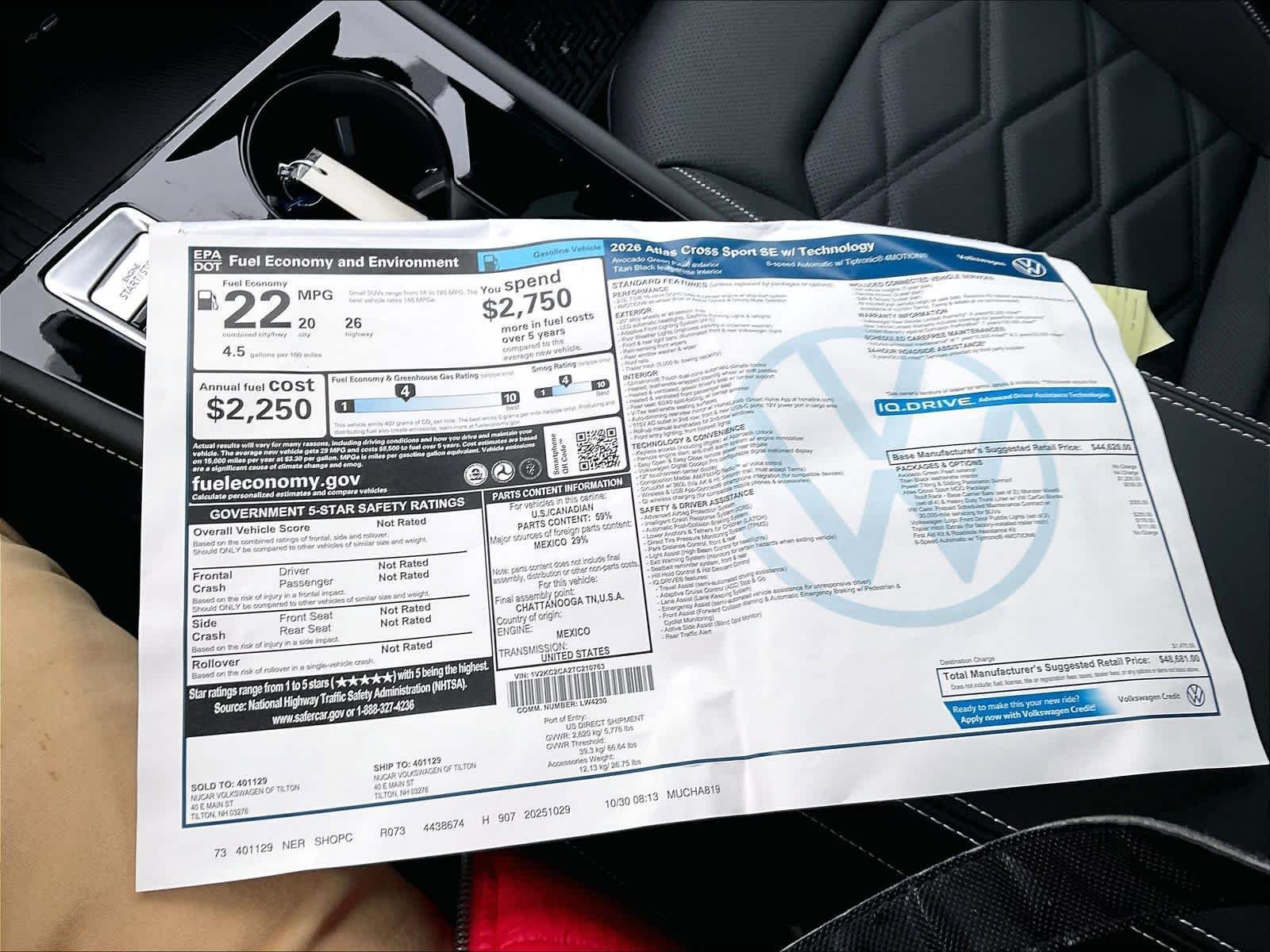 New 2026 Volkswagen Atlas Cross Sport SE AWD/4WD image 18