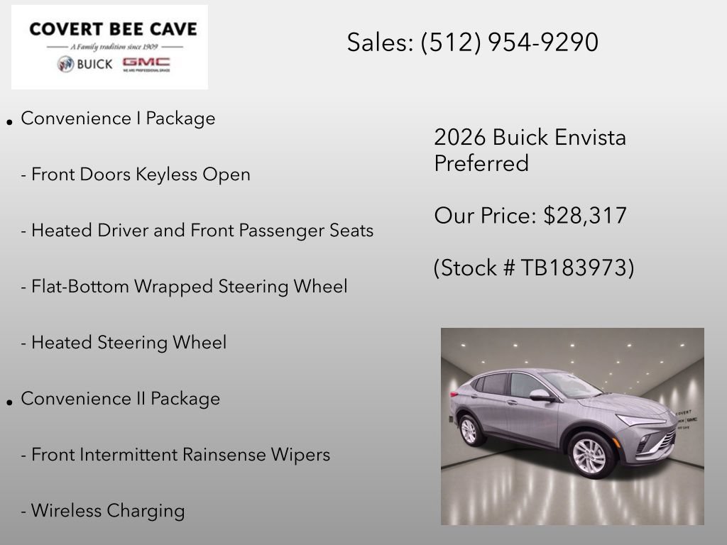 New 2026 Buick Envista Sport Touring w/ Convenience I Package FWD image 12