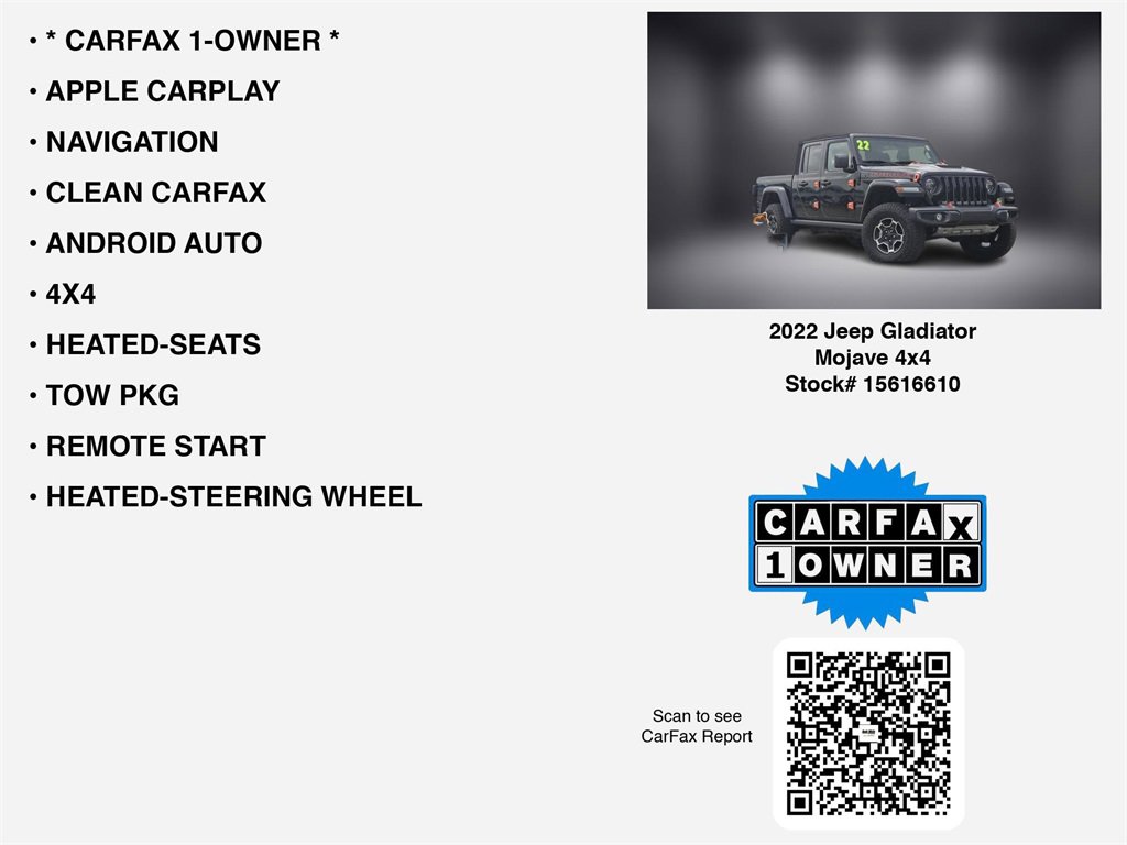 Used 2022 Jeep Gladiator Mojave w/ LED Lighting Group image 7