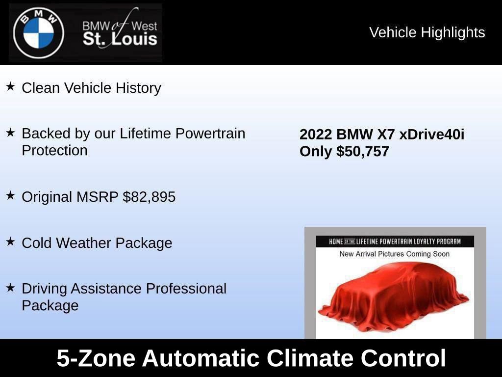 Used 2022 BMW X7 xDrive40i w/ Premium Package image 15