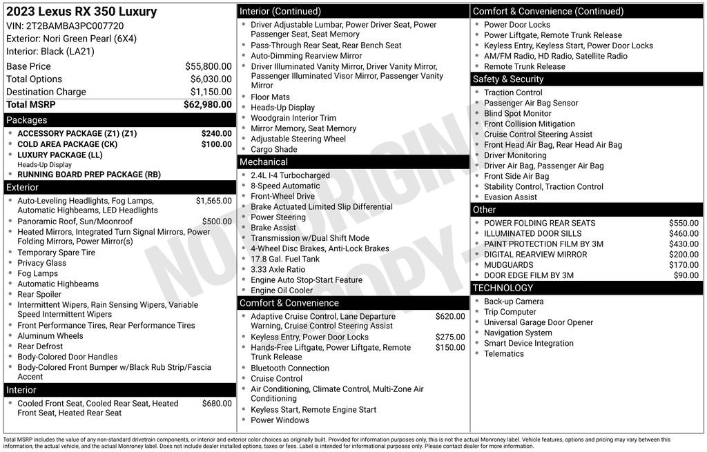 Used 2023 Lexus RX 350 FWD w/ Accessory Package (Z1) image 40