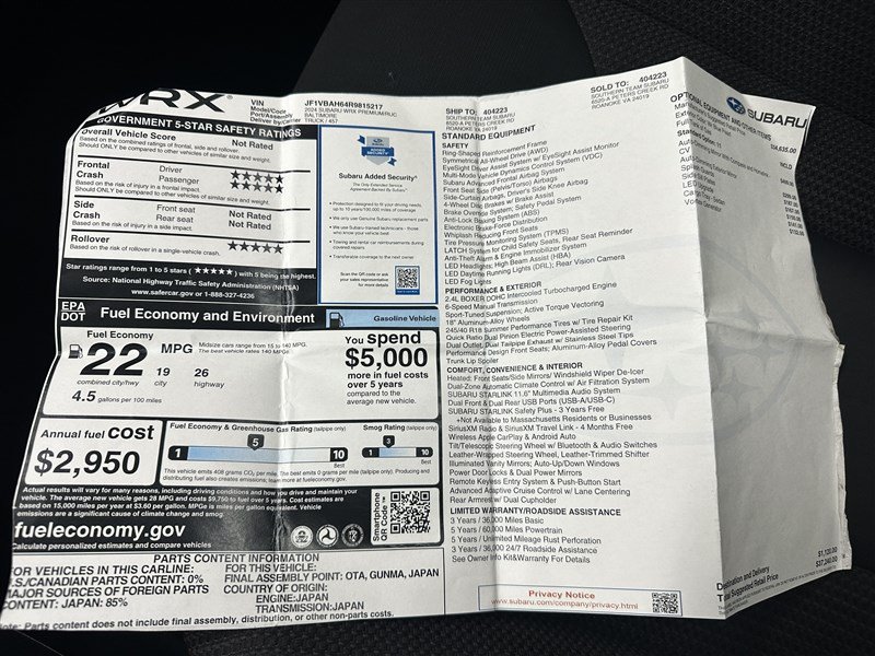 Used 2024 Subaru WRX Premium AWD/4WD image 23