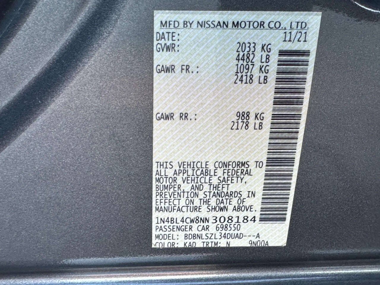 Used 2022 Nissan Altima 2.5 SR w/ Midnight Edition Package AWD/4WD image 23