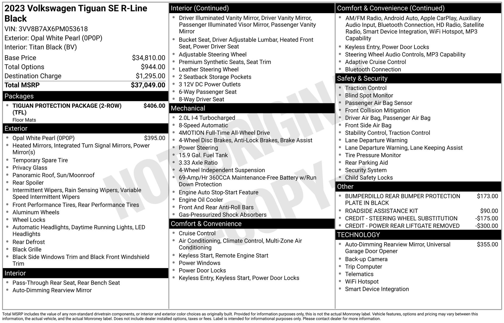 Used 2023 Volkswagen Tiguan SE R-Line image 3