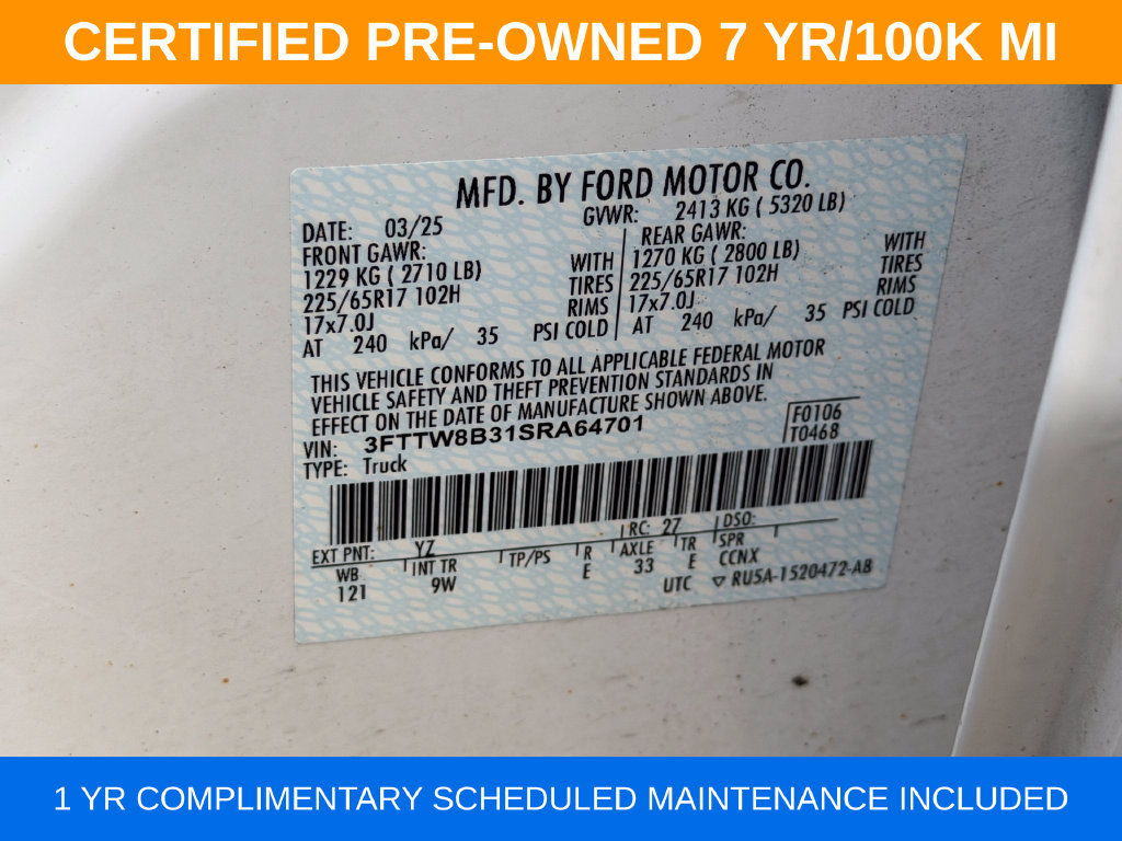 Used 2025 Ford Maverick XL w/ Equipment Group 101A AWD/4WD image 34