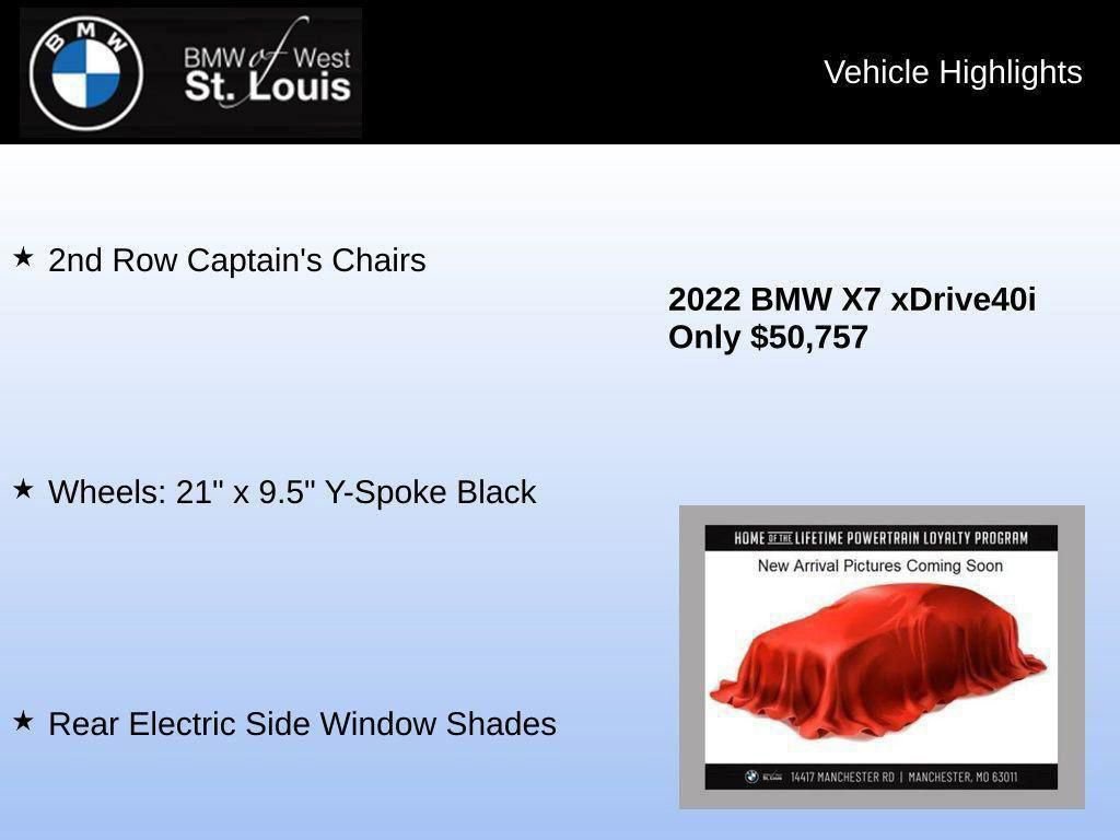 Used 2022 BMW X7 xDrive40i w/ Premium Package image 55