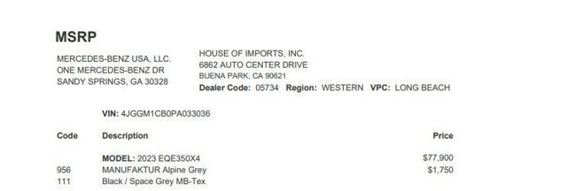 Certified 2023 Mercedes-Benz EQE 350+ 4MATIC SUV image 4