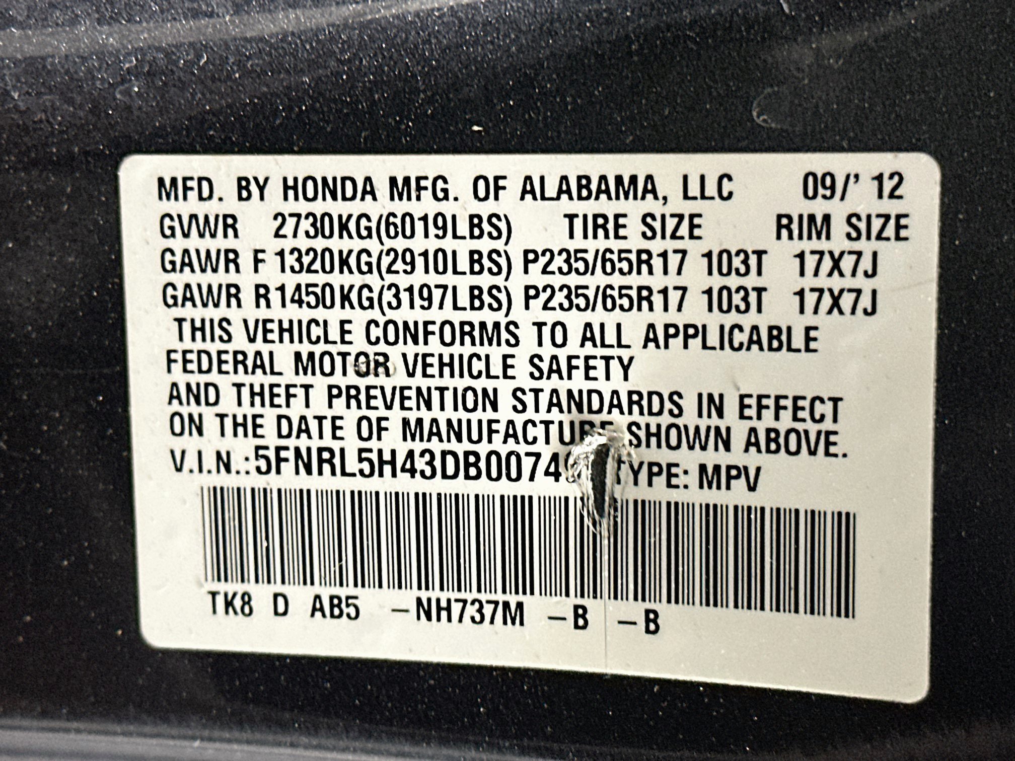 Used 2013 Honda Odyssey EX image 12