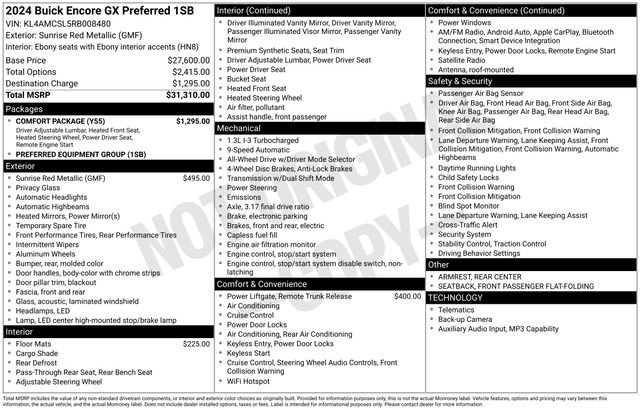 Certified 2024 Buick Encore GX Preferred w/ Comfort Package AWD/4WD image 6