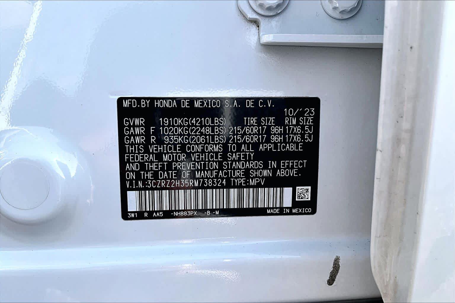 Used 2024 Honda HR-V LX image 32