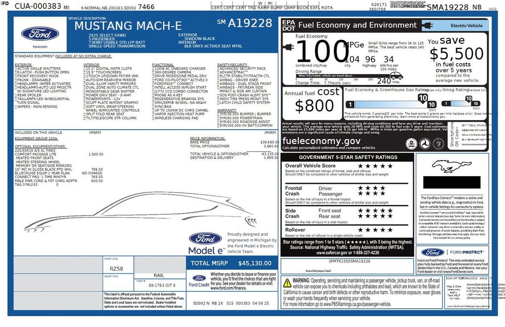 Used 2025 Ford Mustang Mach-E Select w/ Comfort Package Lite AWD/4WD image 37
