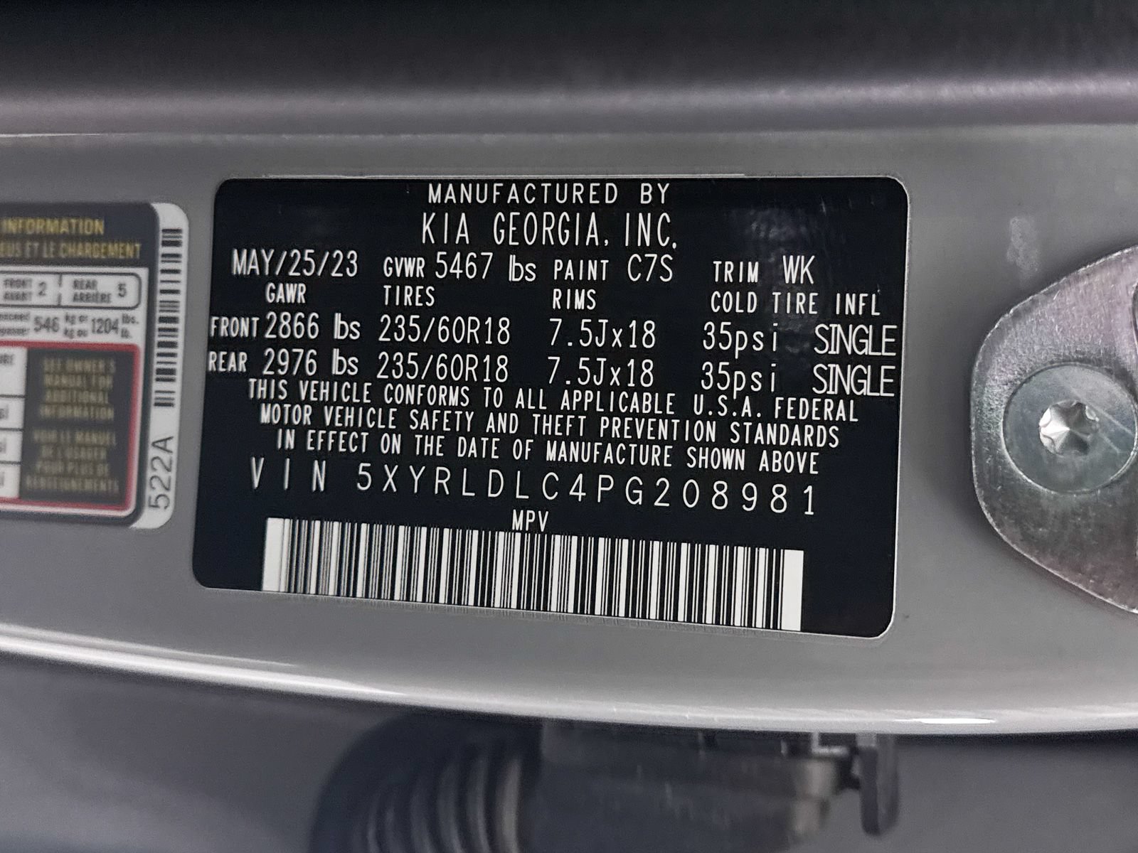 Certified 2023 Kia Sorento S AWD/4WD image 40