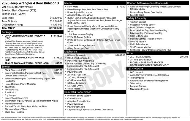 New 2026 Jeep Wrangler Unlimited Rubicon image 38