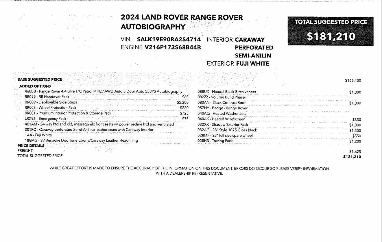 Used 2024 Land Rover Range Rover Autobiography AWD/4WD image 11