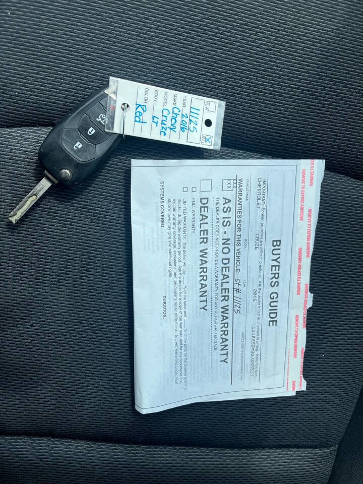 Used 2016 Chevrolet Cruze LT FWD image 36