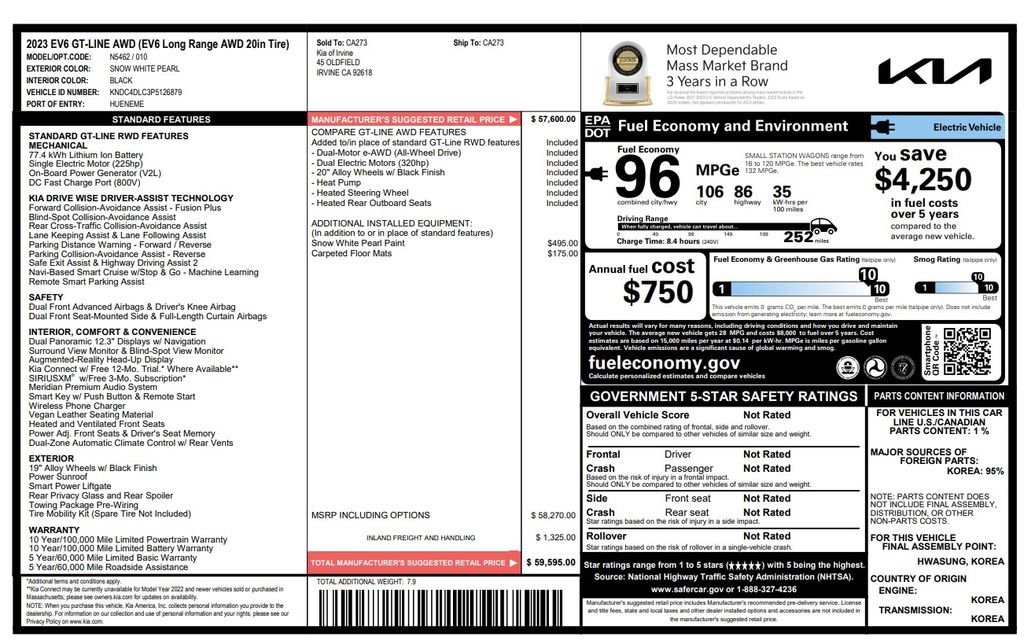 Used 2023 Kia EV6 GT-Line image 3