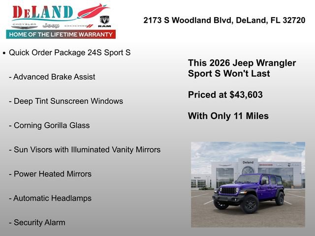 New 2026 Jeep Wrangler Sport S image 7