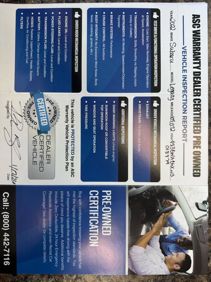 Used 2022 Subaru Legacy image 41