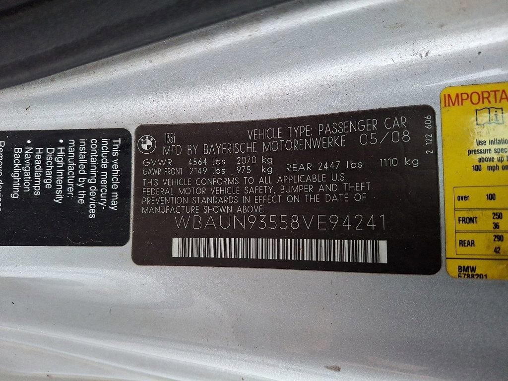 Used 2008 BMW 135i Convertible image 26