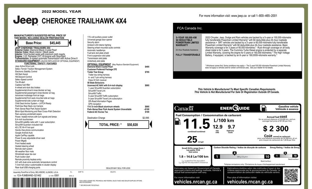 Used 2022 Jeep Cherokee Trailhawk w/ Trailer Tow Group image 3