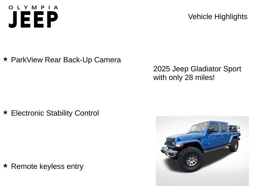 New 2025 Jeep Gladiator Sport image 7