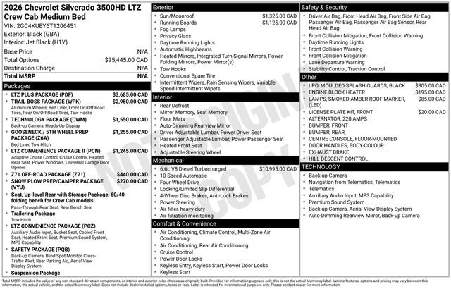 New 2026 Chevrolet Silverado 3500 LTZ w/ LTZ Plus Package AWD/4WD image 29