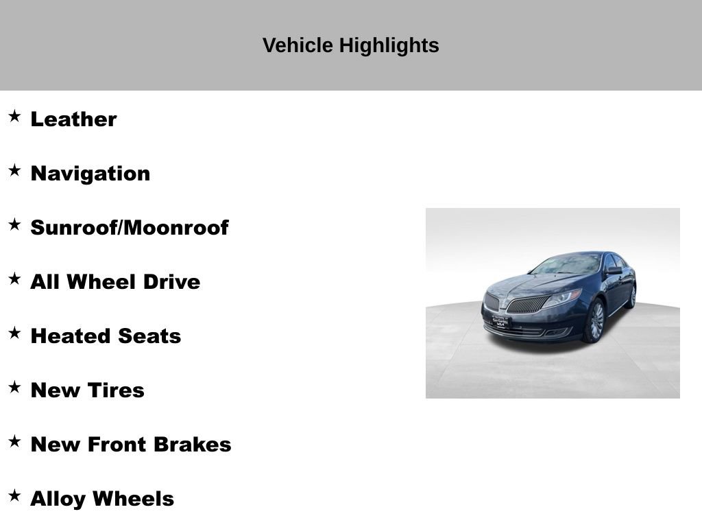 Used 2014 Lincoln MKS AWD w/ Equipment Group 101A image 9