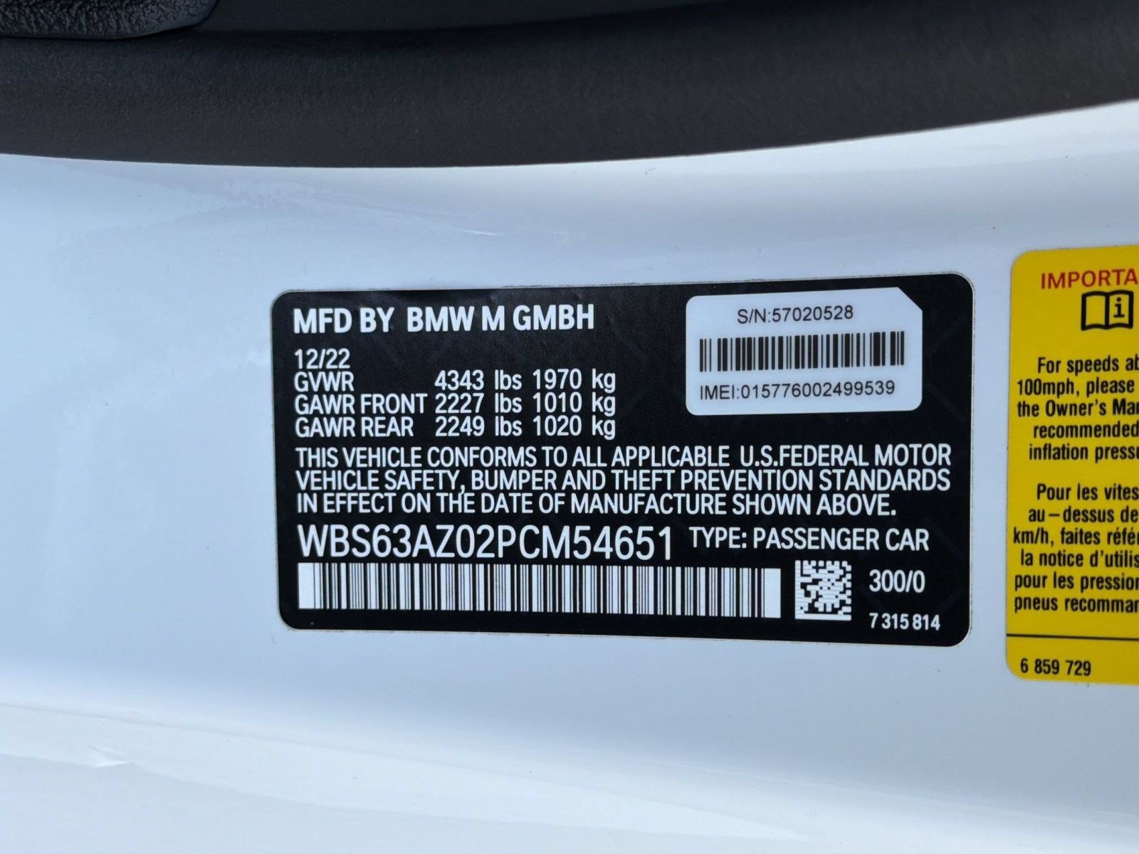 Used 2023 BMW M4 CSL RWD image 21
