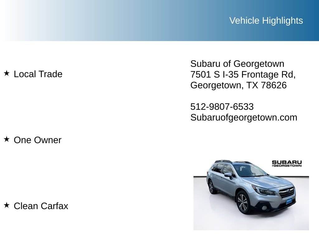 Used 2019 Subaru Outback 3.6R Limited w/ Popular Package #2 AWD/4WD image 9