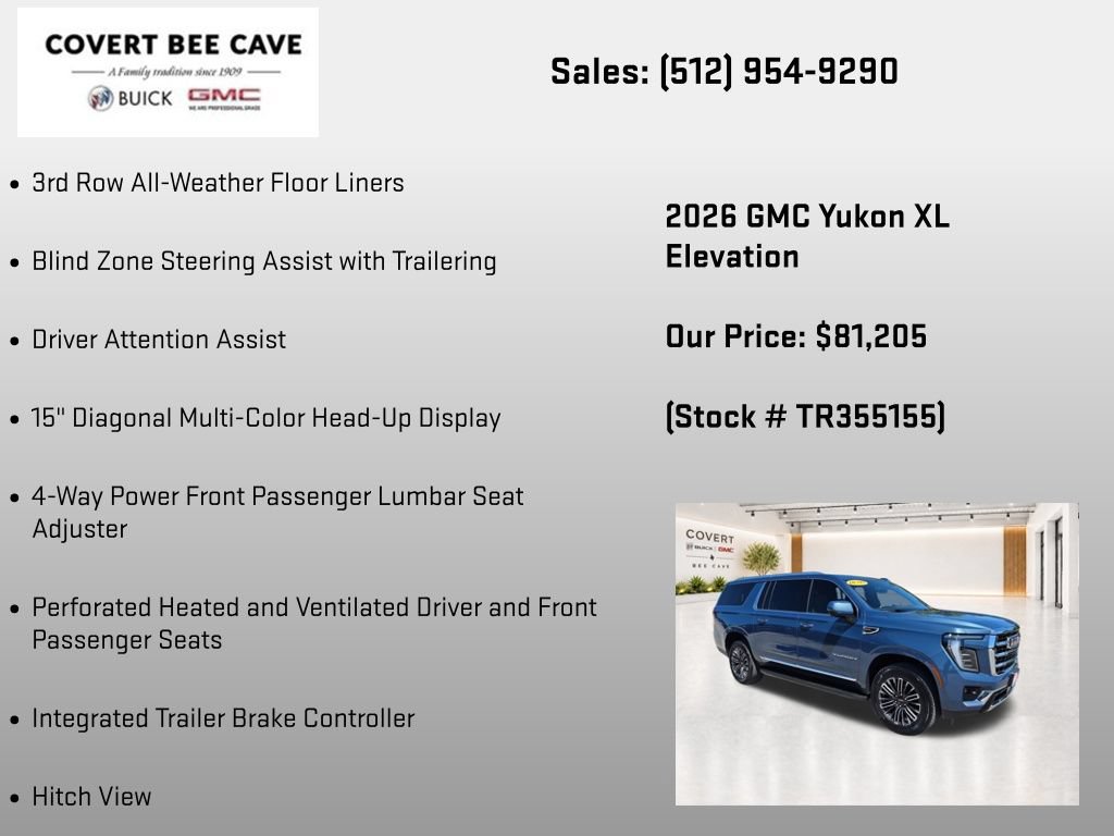New 2026 GMC Yukon XL Elevation w/ Elevation Premium Package AWD/4WD image 37