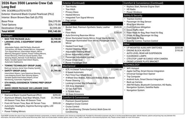 New 2026 RAM 3500 Laramie w/ Max Tow Package image 5