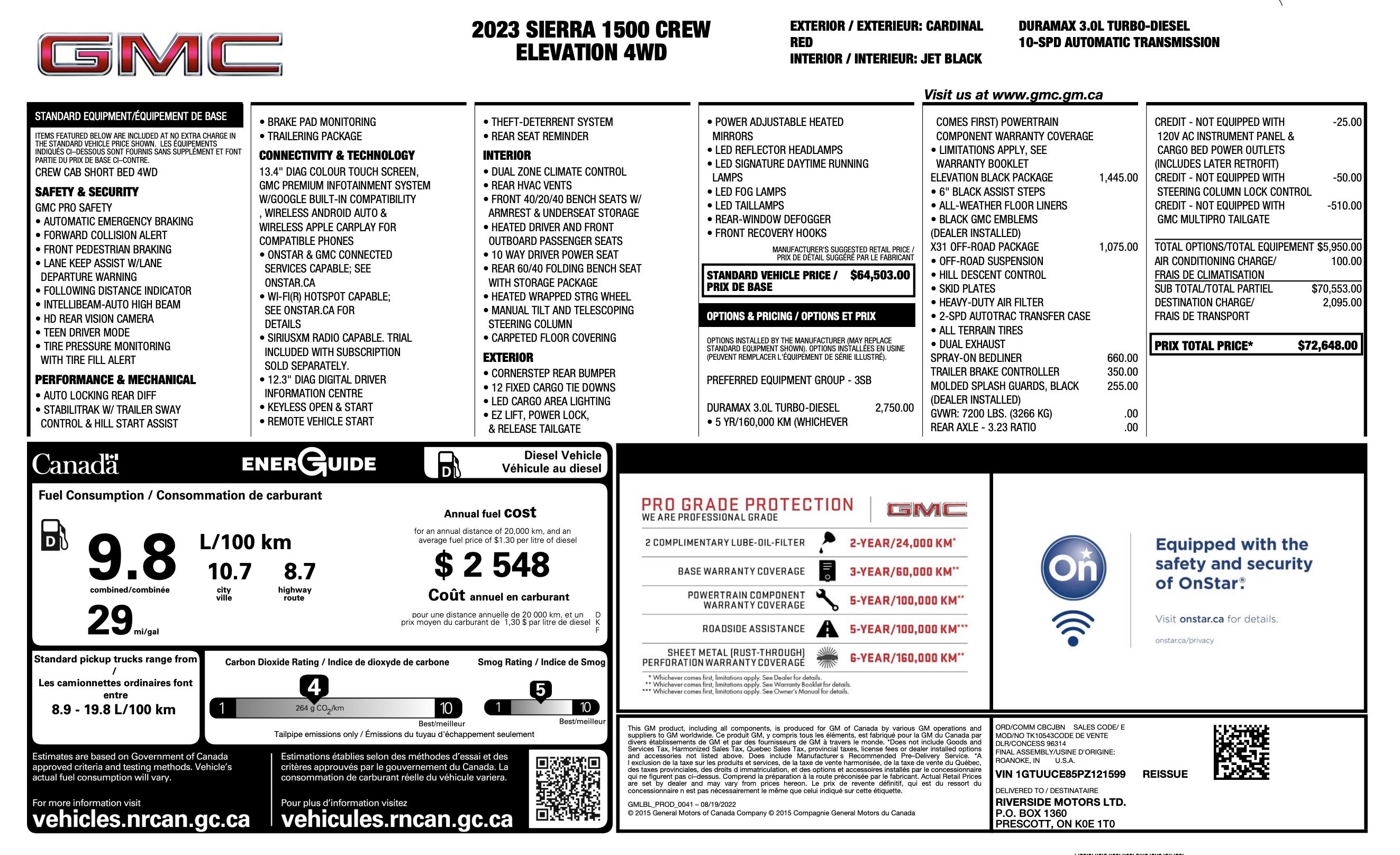 Used 2023 GMC Sierra 1500 Elevation w/ LPO, Elevation Black Package AWD/4WD image 5