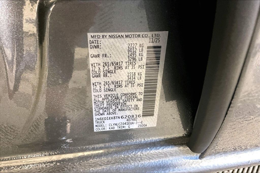 New 2026 Nissan Frontier SV w/ SV Convenience Package image 26