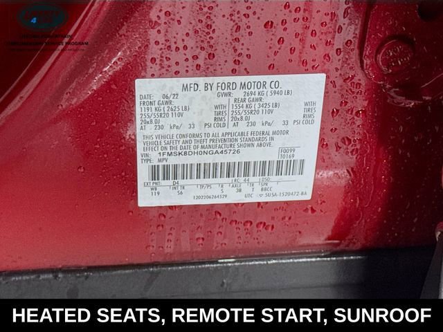 Certified 2022 Ford Explorer XLT w/ Equipment Group 202A image 31