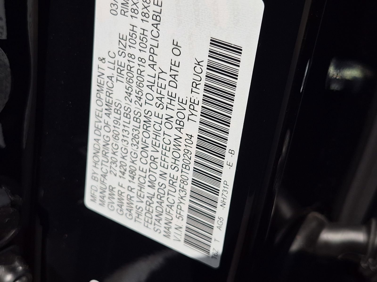 New 2026 Honda Ridgeline Black Edition image 16