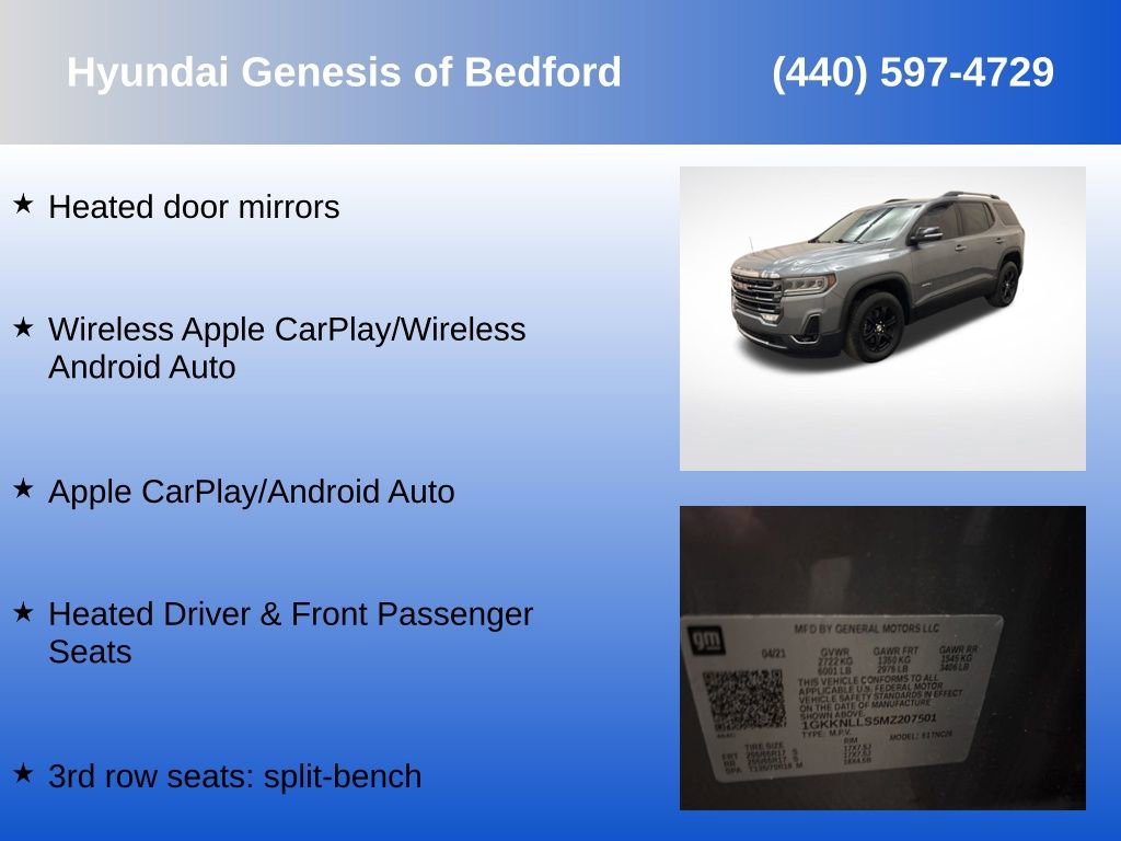 Used 2021 GMC Acadia AT4 w/ Trailering Package image 14